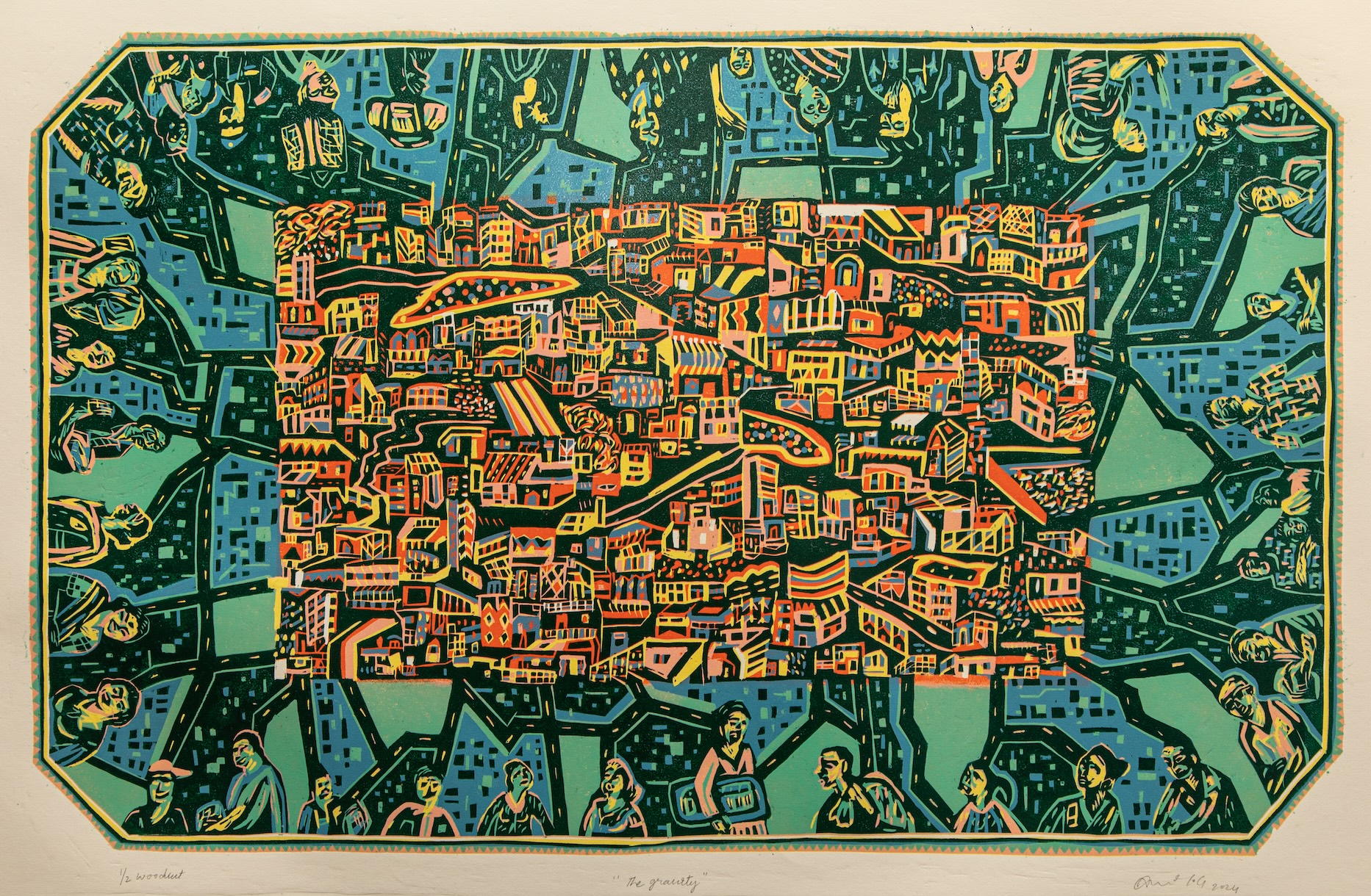 Anilakumar Govindappa, woodcut, contemporary art, spaces